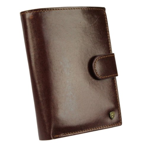 Portfel Męski Skórzany ROVICKY Skóra Licowa Duży Pionowy Z Zapięciem N62L-RVT