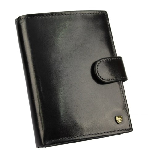 Portfel Męski Skórzany ROVICKY Skóra Licowa Duży Pionowy Z Zapięciem N62L-RVT