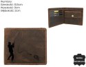 Portfel Męski WILD Skóra Naturalna Mały Poziomy Bez Zapięcia ,,I LOVE FISHING,, N8 10,5 x 9 x 2 [cm]