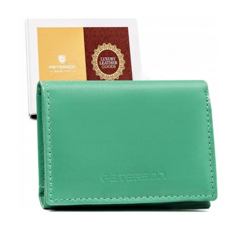 Portfel Skórzany Peterson Skóra Licowa Mały Poziomy - Sakiewka PTN-86 9 x 7 x 2 [cm] 