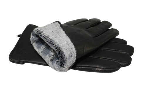 Rękawiczki Męskie PolskaGalanteria Ocieplane Ze Skóry Renifera Rozmiar 11 1/2 ELEGANCKIE PRZESZYCIE CZARNE
