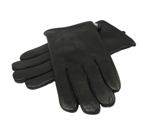 Rękawiczki Męskie PolskaGalanteria Ocieplane Ze Skóry Renifera Rozmiar 12 1/2 ELEGANCKIE PRZESZYCIE CZARNE