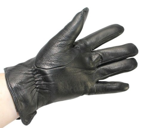 Rękawiczki Męskie PolskaGalanteria Ocieplane Ze Skóry Renifera Rozmiar 12 ELEGANCKIE PRZESZYCIE CZARNE