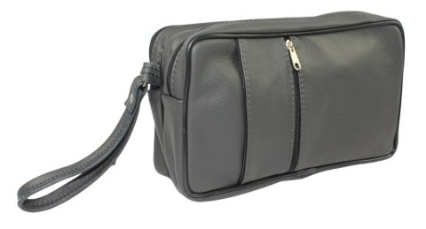 Saszetka Męska Skórzana Bardzo Duża GRETOS (PL) MAKO I Skóra Naturalna GRAFITOWY 27 x 16 x 10 [cm]