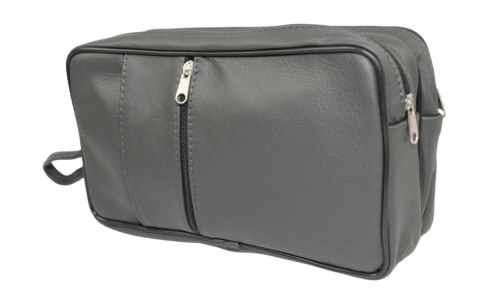 Saszetka Męska Skórzana Bardzo Duża GRETOS (PL) MAKO I Skóra Naturalna GRAFITOWY 27 x 16 x 10 [cm]