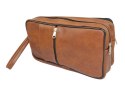 Saszetka Męska Skórzana Bardzo Duża GRETOS (PL) MAKO I Skóra Naturalna KARMELOWY 27 x 16 x 10 [cm]