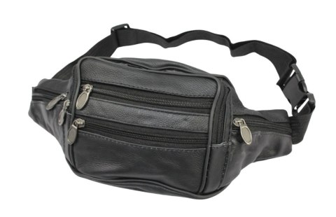 Saszetka Na Pas Biodrówka Nerka Polska Galanteria (PL) SKÓRA WŁOSKA CZARNA 24 x 16 x 9 [cm]