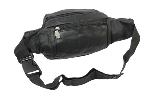 Saszetka Na Pas Biodrówka Nerka Polska Galanteria (PL) SKÓRA WŁOSKA CZARNA 24 x 16 x 9 [cm]