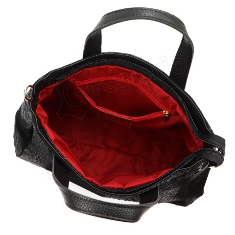 Torebka Skórzana LUKA CROCO Skóra Naturalna CAPUCCINO 26-034 38 x 26 x 12 [cm]