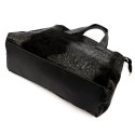 Torebka Skórzana LUKA CROCO Skóra Naturalna CZARNA 26-034 38 x 26 x 12 [cm]