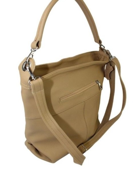 Torebka Skórzana Magre (PL) FIONA Skóra Naturalna BISZKOPTOWY