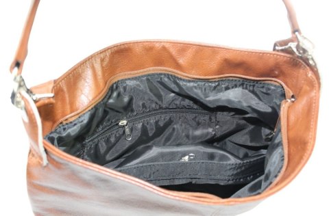 Torebka Skórzana Magre (PL) Skóra Naturalna FIONA BRĄZOWA Matowa