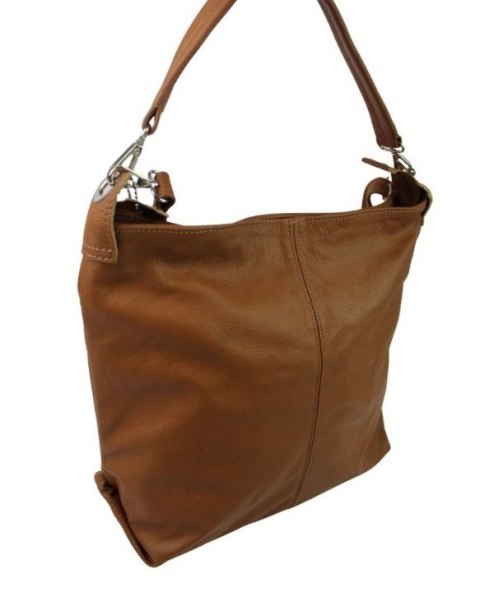 Torebka Skórzana Magre (PL) Skóra Naturalna FIONA BRĄZOWA Matowa