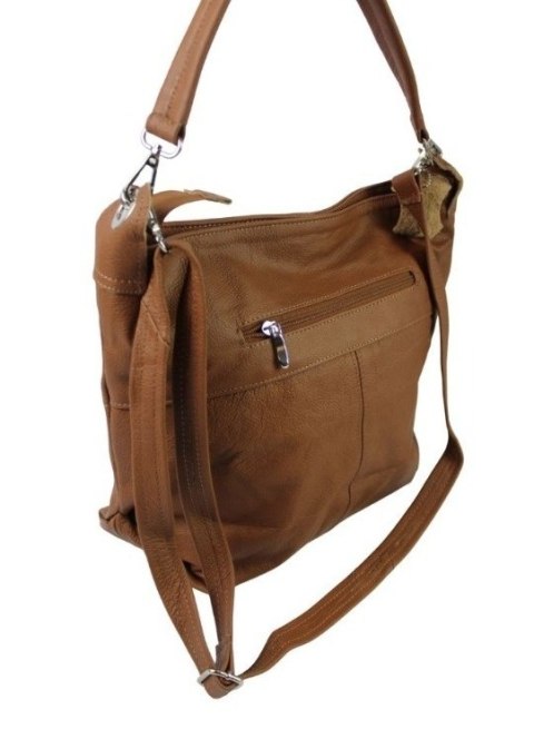 Torebka Skórzana Magre (PL) Skóra Naturalna FIONA BRĄZOWA Matowa