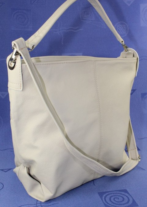 Torebka Skórzana Magre (PL) Skóra Naturalna FIONA JASNY POPIELATY