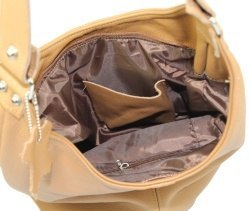 Torebka Skórzana Magre (PL) Skóra Naturalna Licowa Tatiana JASNY KARMELOWY Tekstura 