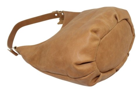 Torebka Skórzana Magre (PL) Skóra Naturalna Licowa Tatiana JASNY KARMELOWY Tekstura 