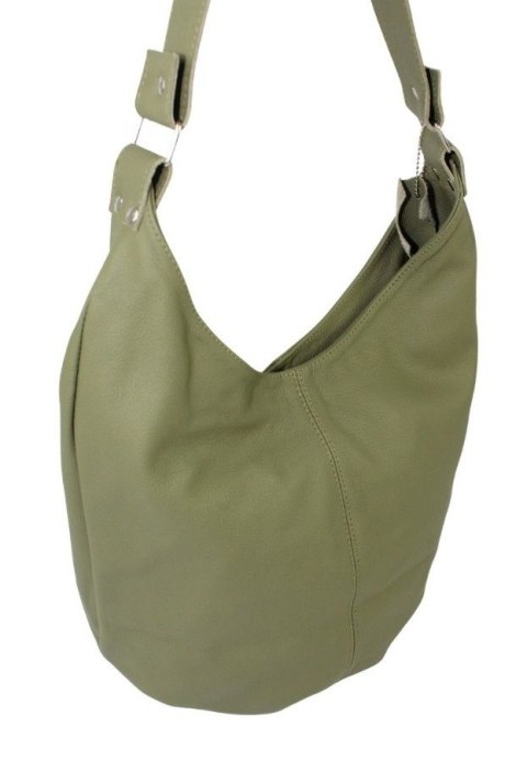 Torebka Skórzana Magre (PL) Skóra Naturalna Licowa Tatiana OLIWKOWY 