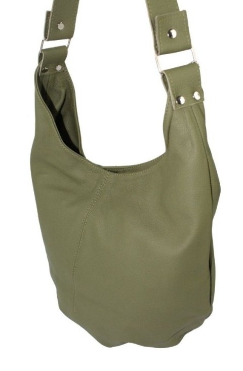 Torebka Skórzana Magre (PL) Skóra Naturalna Licowa Tatiana OLIWKOWY 