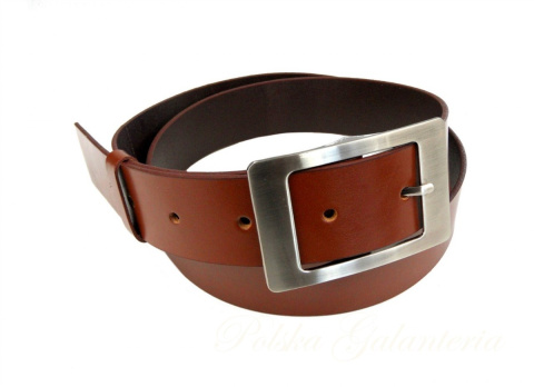 Pasek Damski Skórzany Gładki COMPLEX (PL) 40 mm BRĄZOWY Szeroki Pasek Damski Skórzany Gładki COMPLEX (PL) 40 mm BRĄZOWY Szeroki