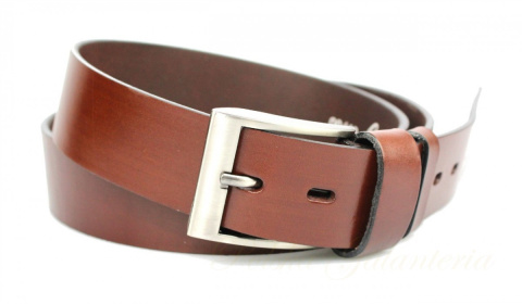 Pasek Męski Skórzany COMPLEX (PL) "GŁADKI" Skóra Licowa EXTRA 40 mm BRĄZOWY Pasek Męski Skórzany COMPLEX (PL) "GŁADKI" Skóra Licowa EXTRA 40 mm BRĄZOWY