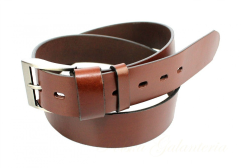 Pasek Męski Skórzany COMPLEX (PL) "GŁADKI" Skóra Licowa EXTRA 40 mm BRĄZOWY Pasek Męski Skórzany COMPLEX (PL) "GŁADKI" Skóra Licowa EXTRA 40 mm BRĄZOWY
