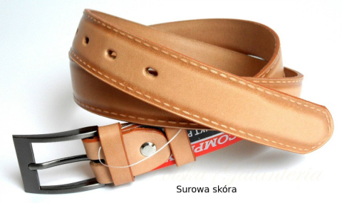 Pasek Męski Skórzany COMPLEX (PL) "IMITACJA SZYCIA" Skóra Licowa EXTRA 30 mm SUROWA SKÓRA Pasek Męski Skórzany COMPLEX (PL) "IMITACJA SZYCIA" Skóra Licowa EXTRA 30 mm SUROWA SKÓRA