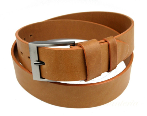 Pasek Męski Skórzany COMPLEX (PL) Gładki Jasny Skóra Naturalna Licowa Extra 40 mm Szeroki SUROWA SKÓRA Pasek Męski Skórzany COMPLEX (PL) Gładki Jasny Skóra Naturalna Licowa Extra 40 mm Szeroki SUROWA SKÓRA