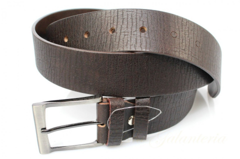 Pasek Męski Skórzany PAS-MAX (PL) "KORNIK" CZEKOLADOWY Skóra Licowa EXTRA 40 mm Pasek Męski Skórzany PAS-MAX (PL) "KORNIK" CZEKOLADOWY Skóra Licowa EXTRA 40 mm