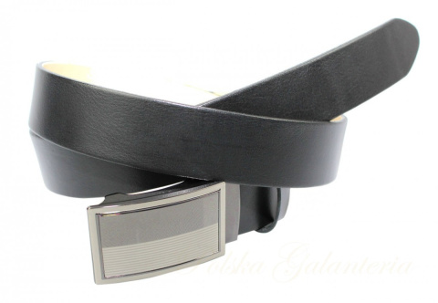 Wizytowy Pasek Skórzany 35 mm PAS-MAX (PL) Pełna Klamra AUTOMAT/SAMOZACISK Garnitur CZARNY ASZ35/KASZ7 Wizytowy Pasek Skórzany 35 mm PAS-MAX (PL) Pełna Klamra AUTOMAT/SAMOZACISK Garnitur CZARNY ASZ35/KASZ7