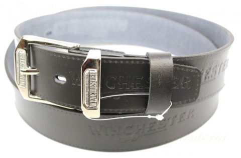 Pasek Skórzany COMPLEX (PL) Tłoczony Napis "WINCHESTER" Skóra Licowa EXTRA 40 mm CZARNY Pasek Skórzany COMPLEX (PL) Tłoczony Napis "WINCHESTER" Skóra Licowa EXTRA 40 mm CZARNY