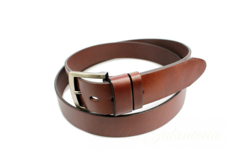 Pasek Męski Skórzany COMPLEX (PL) "GŁADKI" Skóra Licowa EXTRA 40 mm KASZTAN Pasek Męski Skórzany COMPLEX (PL) "GŁADKI" Skóra Licowa EXTRA 40 mm KASZTAN