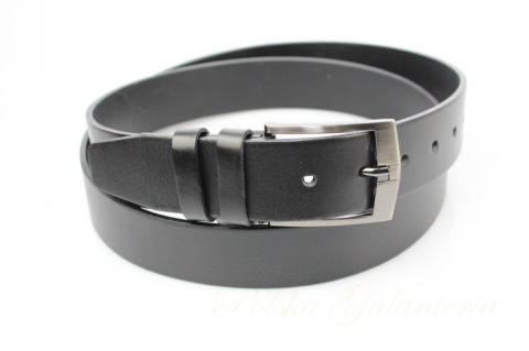 Pasek Skórzany Męski PAS-MAX (PL) Gładki 40 mm Skóra Licowa EXTRA CZARNY k91 Pasek Skórzany Męski PAS-MAX (PL) Gładki 40 mm Skóra Licowa EXTRA CZARNY k91