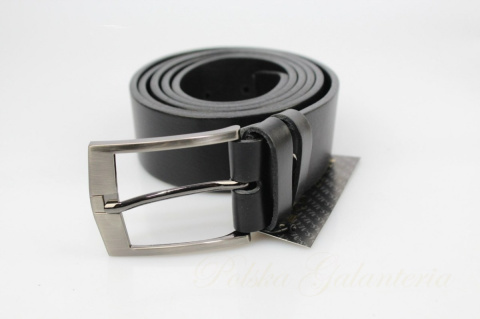 Pasek Skórzany Męski PAS-MAX (PL) Gładki 40 mm Skóra Licowa EXTRA CZARNY k91 Pasek Skórzany Męski PAS-MAX (PL) Gładki 40 mm Skóra Licowa EXTRA CZARNY k91