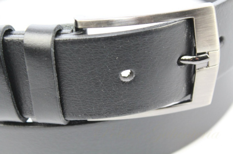 Pasek Skórzany Męski PAS-MAX (PL) Gładki 40 mm Skóra Licowa EXTRA CZARNY k91 Pasek Skórzany Męski PAS-MAX (PL) Gładki 40 mm Skóra Licowa EXTRA CZARNY k91