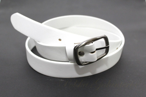 Pasek Damski Skórzany PAS-MAX (PL) Skóra Licowa EXTRA Gładki 30 mm BIAŁY Pasek Damski Skórzany PAS-MAX (PL) Skóra Licowa EXTRA Gładki 30 mm BIAŁY