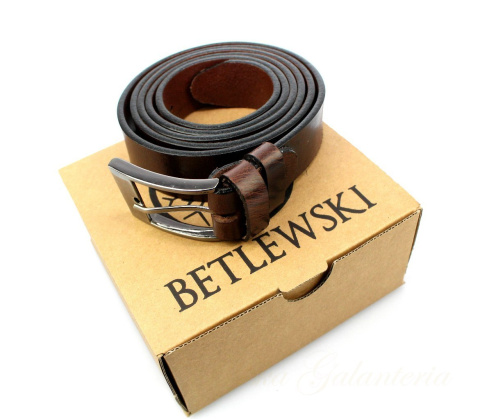 Pasek Męski Skórzany BETLEWSKI (PL) Skóra Naturalna Licowa EXTRA Gładki 30 mm BRĄZOWY GNIECIONY Pasek Męski Skórzany BETLEWSKI (PL) Skóra Naturalna Licowa EXTRA Gładki 30 mm BRĄZOWY GNIECIONY
