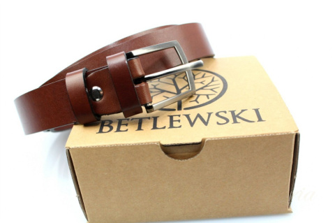 Pasek Męski Skórzany BETLEWSKI (PL) Skóra Naturalna Licowa EXTRA Gładki 30 mm BRĄZOWY Pasek Męski Skórzany BETLEWSKI (PL) Skóra Naturalna Licowa EXTRA Gładki 30 mm BRĄZOWY