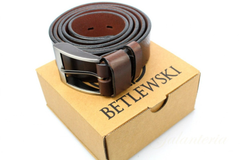 Pasek Męski Skórzany BETLEWSKI (PL) Skóra Naturalna Licowa EXTRA Gładki 40 mm BRĄZOWY GNIECIONY Pasek Męski Skórzany BETLEWSKI (PL) Skóra Naturalna Licowa EXTRA Gładki 40 mm BRĄZOWY GNIECIONY