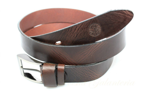 Pasek Męski Skórzany BETLEWSKI (PL) Skóra Naturalna Licowa EXTRA Gładki 40 mm BRĄZOWY GNIECIONY Pasek Męski Skórzany BETLEWSKI (PL) Skóra Naturalna Licowa EXTRA Gładki 40 mm BRĄZOWY GNIECIONY