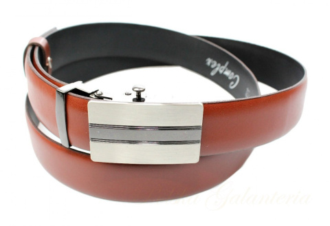 Wizytowy Pasek Skórzany 30 mm COMPLEX (PL) Pełna Klamra AUTOMAT/ZĄBEK Garnitur BRĄZOWY Zaokrąglony AZ30/KAZ2 Wizytowy Pasek Skórzany 30 mm COMPLEX (PL) Pełna Klamra AUTOMAT/ZĄBEK Garnitur BRĄZOWY Zaokrąglony AZ30/KAZ2