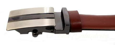 Wizytowy Pasek Skórzany 30 mm COMPLEX (PL) Pełna Klamra AUTOMAT/ZĄBEK Garnitur BRĄZOWY Zaokrąglony AZ30/KAZ2 Wizytowy Pasek Skórzany 30 mm COMPLEX (PL) Pełna Klamra AUTOMAT/ZĄBEK Garnitur BRĄZOWY Zaokrąglony AZ30/KAZ2