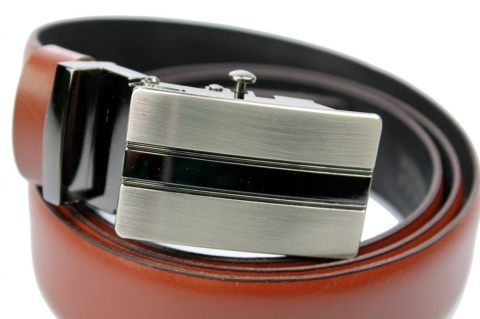 Wizytowy Pasek Skórzany 30 mm COMPLEX (PL) Pełna Klamra AUTOMAT/ZĄBEK Garnitur BRĄZOWY Zaokrąglony AZ30/KAZ2 Wizytowy Pasek Skórzany 30 mm COMPLEX (PL) Pełna Klamra AUTOMAT/ZĄBEK Garnitur BRĄZOWY Zaokrąglony AZ30/KAZ2