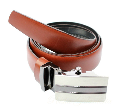 Wizytowy Pasek Skórzany 30 mm COMPLEX (PL) Pełna Klamra AUTOMAT/ZĄBEK Garnitur BRĄZOWY Zaokrąglony AZ30/KAZ2 Wizytowy Pasek Skórzany 30 mm COMPLEX (PL) Pełna Klamra AUTOMAT/ZĄBEK Garnitur BRĄZOWY Zaokrąglony AZ30/KAZ2