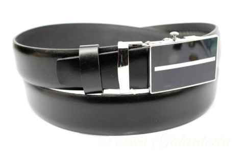 Wizytowy Pasek Skórzany 30 mm COMPLEX (PL) Pełna Klamra AUTOMAT/ZĄBEK Garnitur CZARNY Zaokrąglony AZ30/KAZ4 Wizytowy Pasek Skórzany 30 mm COMPLEX (PL) Pełna Klamra AUTOMAT/ZĄBEK Garnitur CZARNY Zaokrąglony AZ30/KAZ4