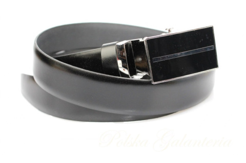 Wizytowy Pasek Skórzany 30 mm COMPLEX (PL) Pełna Klamra AUTOMAT/ZĄBEK Garnitur CZARNY Zaokrąglony AZ30/KAZ4 Wizytowy Pasek Skórzany 30 mm COMPLEX (PL) Pełna Klamra AUTOMAT/ZĄBEK Garnitur CZARNY Zaokrąglony AZ30/KAZ4