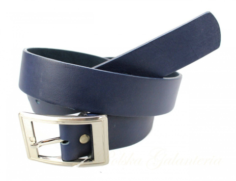 Pasek Skórzany Damski PAS-MAX (PL) Gładki 40 mm Skóra Licowa EXTRA GRANATOWY k82 Pasek Skórzany Damski PAS-MAX (PL) Gładki 40 mm Skóra Licowa EXTRA GRANATOWY k82