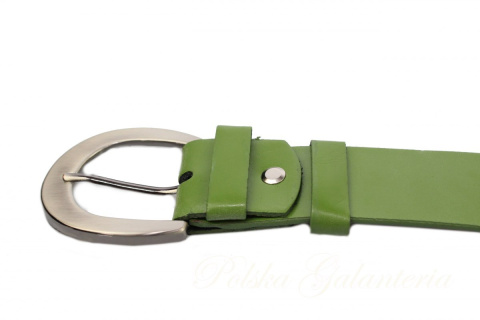 Pasek Damski Skórzany Gładki COMPLEX (PL) 40 mm ZIELONY Szeroki Pasek Damski Skórzany Gładki COMPLEX (PL) 40 mm ZIELONY Szeroki