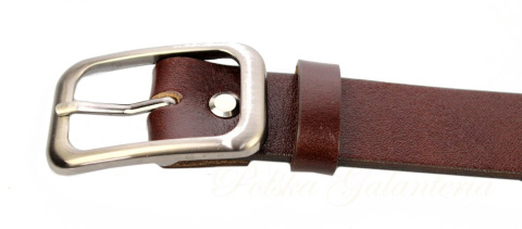 Pasek Damski Skórzany PAS-MAX (PL) Skóra Licowa EXTRA Gładki 30 mm CZEKOLADOWY k41 Pasek Damski Skórzany PAS-MAX (PL) Skóra Licowa EXTRA Gładki 30 mm CZEKOLADOWY k41