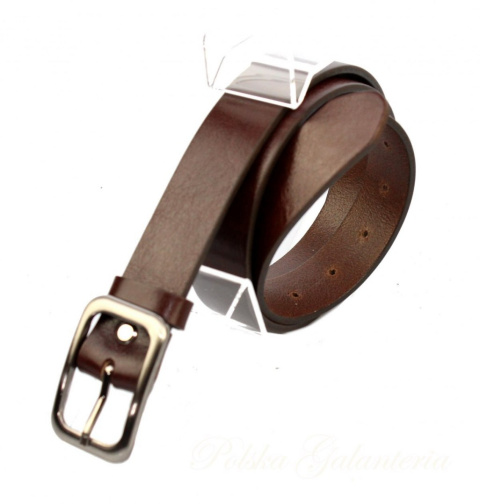 Pasek Damski Skórzany PAS-MAX (PL) Skóra Licowa EXTRA Gładki 30 mm CZEKOLADOWY k41 Pasek Damski Skórzany PAS-MAX (PL) Skóra Licowa EXTRA Gładki 30 mm CZEKOLADOWY k41